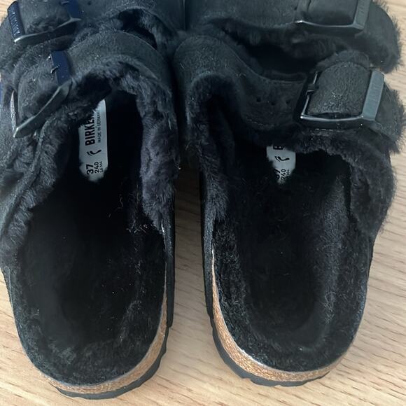 Birkenstock Arizona Sherling in Black Size 37 - Picture 7 of 11